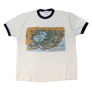 Vintage Us Naval BASE Guantanamo Bay Ringer T-Shirt Size XL